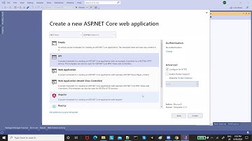 Creating a WEB API project using ASP.NET Core 3.1 in Visual Studio 2019.