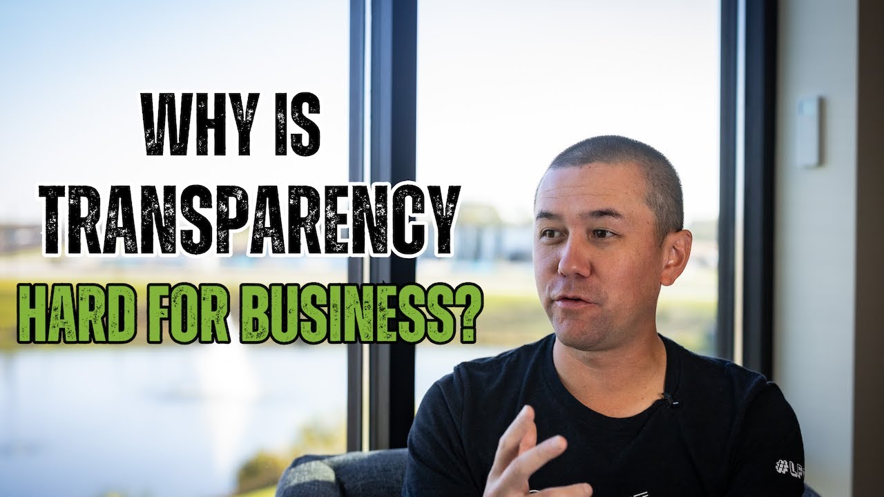 I was part of the problem of transparency for years. 