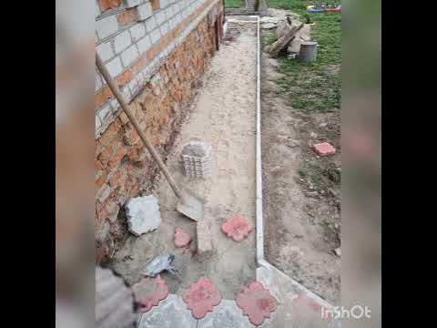 отмостка на даче,дорожки из тротуарной плитки. - YouTube