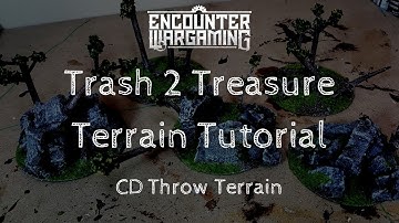 Trash 2 Treasure Terrain Tutorial Ep. 3 - CD Throw Terrain - 40k Terrain