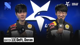 Interview with Deft, Doran | DRX vs SB 06.25 | 2020 LCK Summer