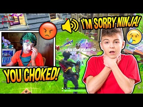NINJA GETS ANNOYED BY FANBOY KID THAT CHOKES THEIR GAME! *CRINGE* Fortnite FUNNY & SAVAGE Moments