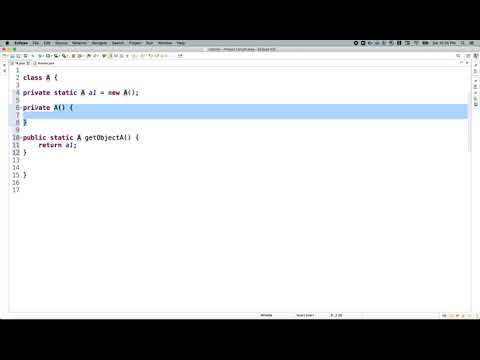 Implement Singleton Design Pattern using static keyword