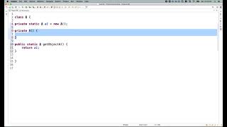 Implement Singleton Design Pattern using static keyword