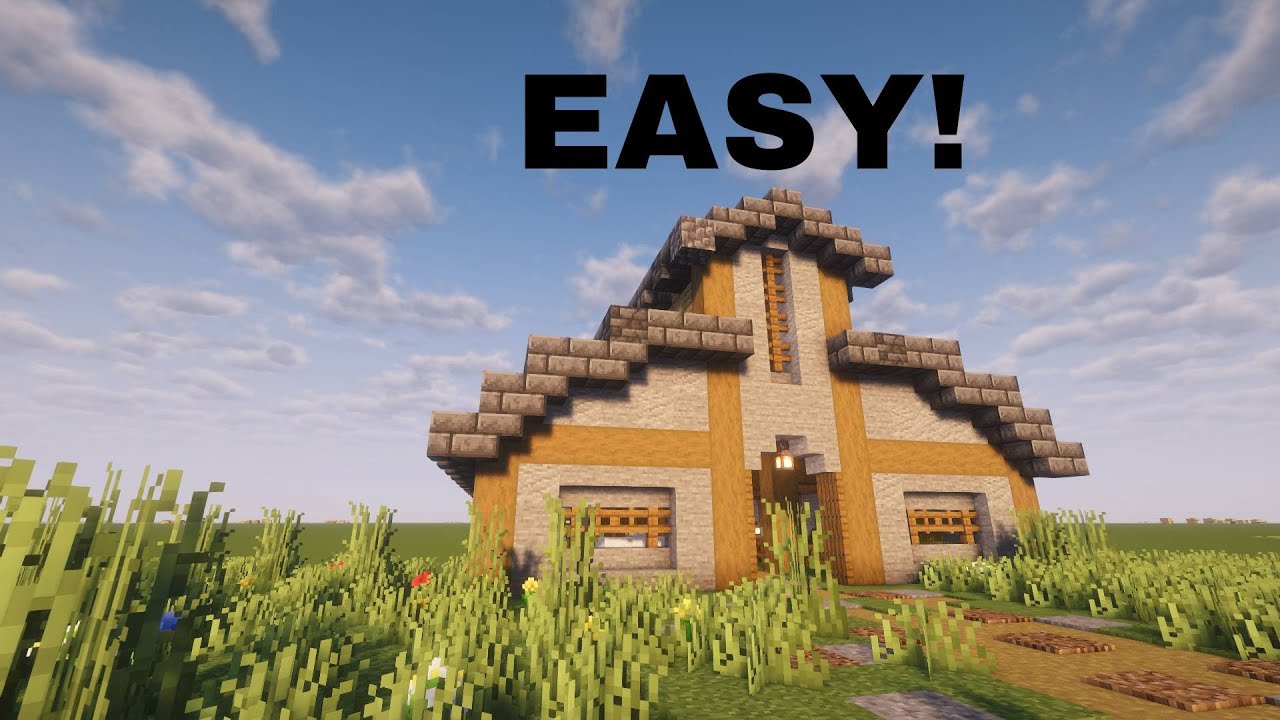 Minecraft: How to make minecraft barn. Step by step easy tutorial ...