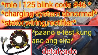 mio i 125 blink code #46 charging system abnormal paano ayosin? detalyado