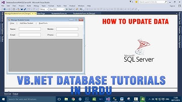 P(9) VB.NET Database Tutorial In Urdu - Update Data