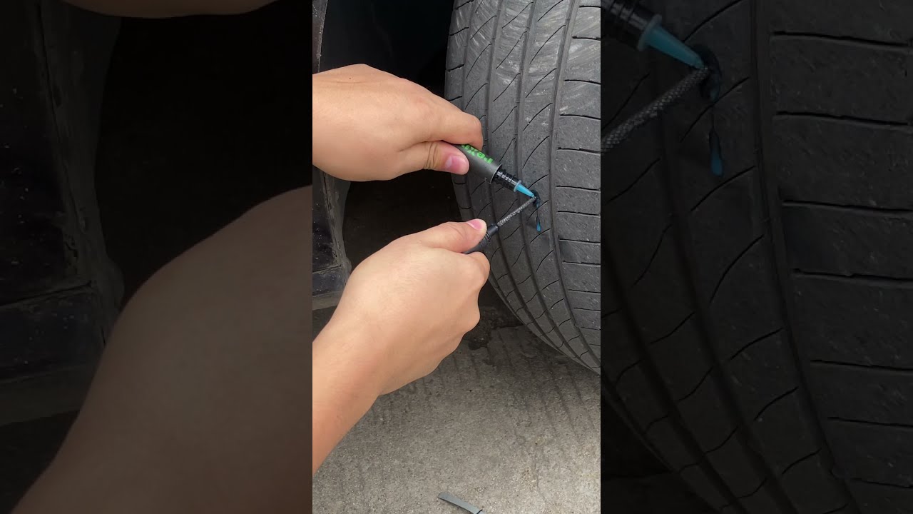 DIY tire puncture repair 👨🔧 🚘 - YouTube