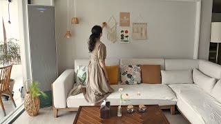 오늘은 거실 꾸미는 날 | 마크라메와 감성 포스터로 예쁜 집꾸미기 living room makeover on a budget screenshot 2