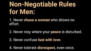 Non-negotiable Rules for Men to live by. | Mad Men of Masculinity