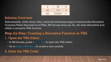 How to Create a Recursive Sum in MS Access Using SQL Queries or VBA