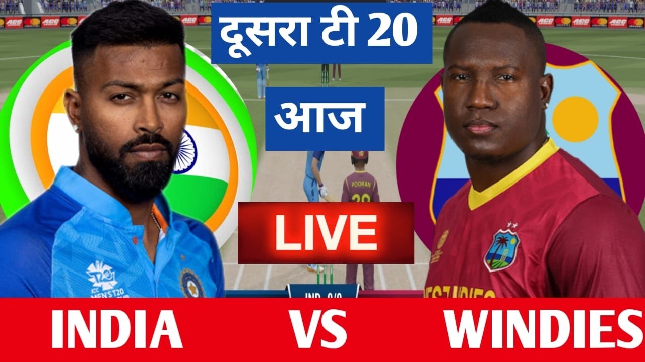 🔴LIVE CRICKET MATCH TODAY India vs West Indies 2nd T20 LIVE MATCH TODAY  CRICKET LIVE