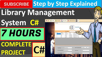 Library Management System in Csharp (C#, Visual Studio, MsSQL Server) Complete Project(Step by Step)