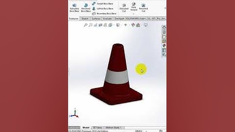 Design of Traffic Cone on in SolidWorks || SolidWorks 2016 || @CADCAECFD