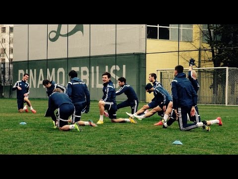 დინამოელების მზადება მეტალურგთან თამაშისთვის