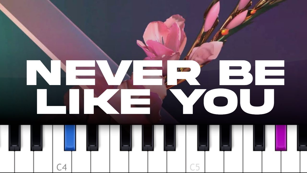 Flume - Never Be Like You (ft Kai)  (piano tutorial)