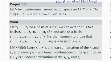 L38: dimensions of subspaces