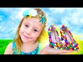 Nastya and her friends play candy shoe sellers  collection ofs for kids
