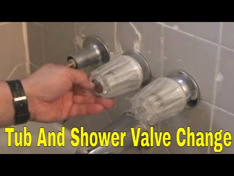 tub and shower valve change from Three handle too single handle part 8