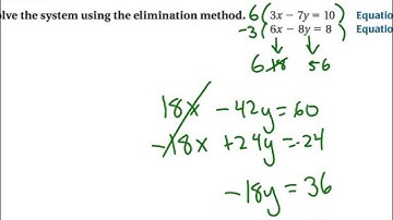 Algebra II 3-2 Solve Linear Systems Algebraically