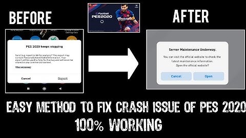 How to fix crash issue of pes 2020|easy trick tp fix crash issue