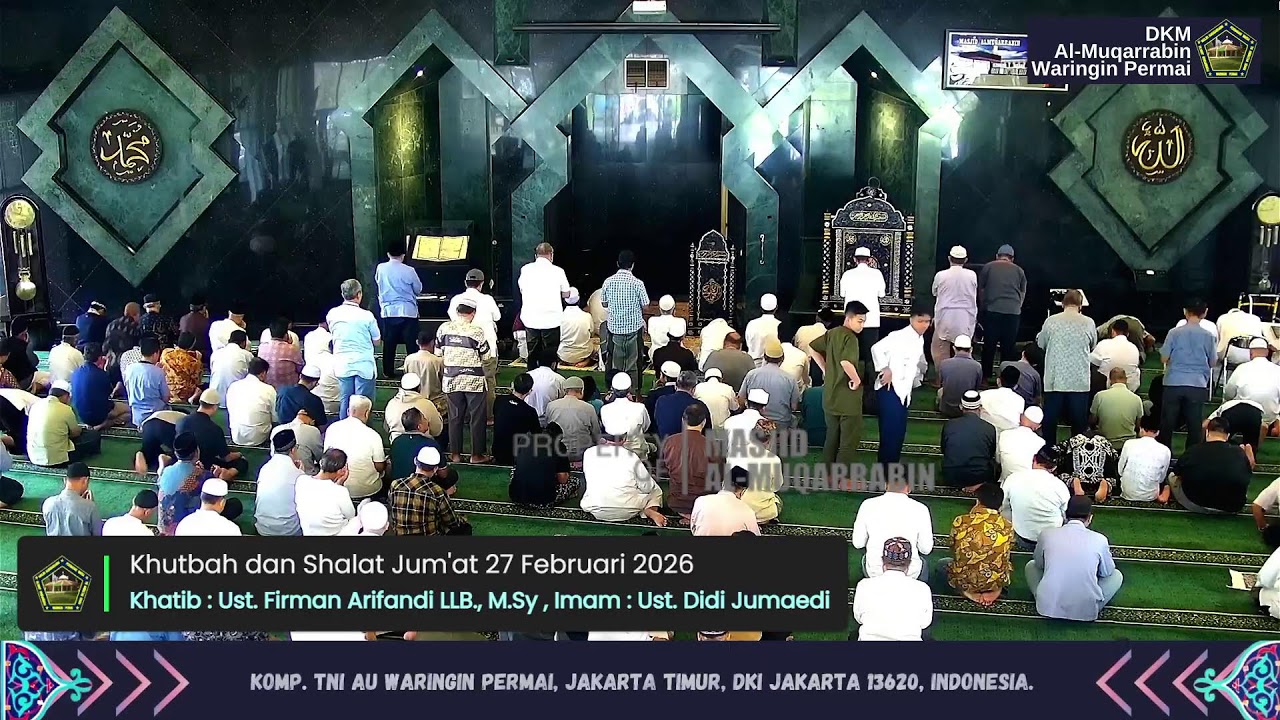 Khutbah dan Shalat Jum'at 27 Februari 2026