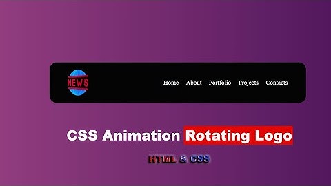 Как добавить анимацию вращения для логотипа используя HTML & CSS || CSS Animation Rotating Logo