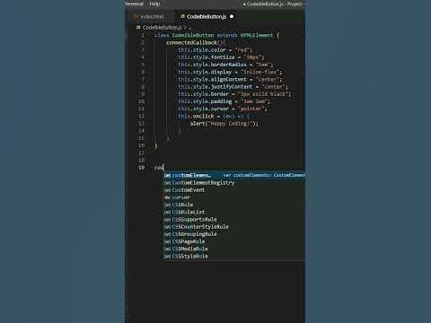 How to create custom HTML Elements - YouTube