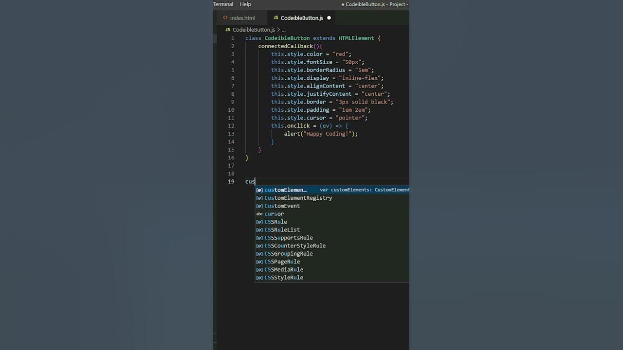 How to create custom HTML Elements - YouTube