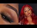Smokey eye / red glossy lips makeup tutorial ❤️🌹