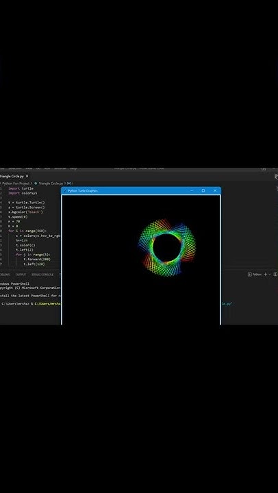 What a Python Art : Python Fun Project : Part 5 #shorts #youtubeshorts ...