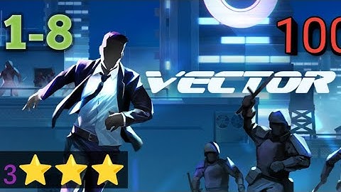 Vector Stage 1-8 Downtown — 100% PERFECT RUN ⭐⭐⭐ | All Bonus + All Tricks