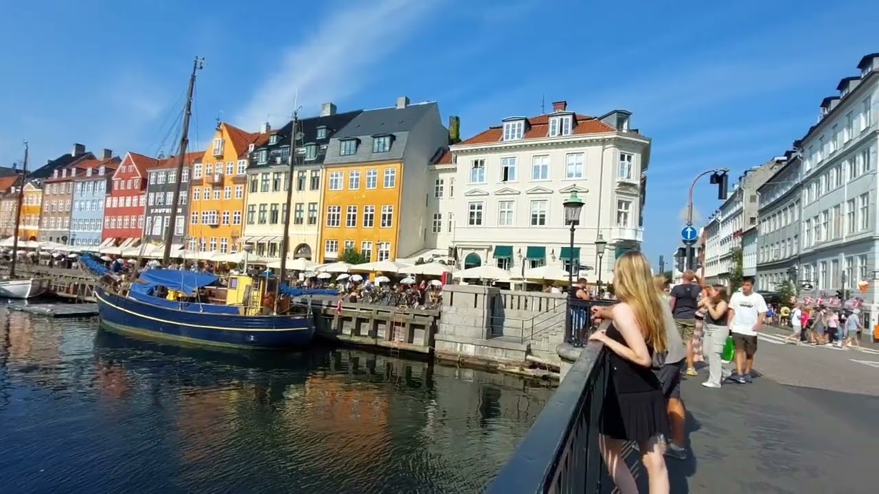 Nyhavn Harbour Copenhagen Denmark 🇩🇰 August 29,2024.Thursday.