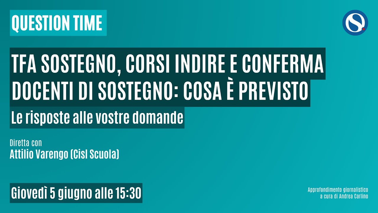 Tfa Sostegno, Corsi Indire e conferma docenti di sostegno: cosa è previsto