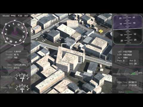 UAS Camera View - Security Surveillance Simulation Scenario with M&S Suite 14