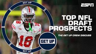 Drake Maye the SECOND BEST QB in the draft? 🤔 + Marvin Harrison Jr. the TOP prospect? 👀 | Get Up