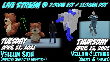 Vellum DRAPE & Vellum Skin Live Stream Announcement