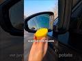 Better Than Potato: Ultimate Hack for Water-Repellent Car Mirrors!" #betterhack #car #hack