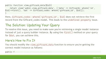 Resolving the Undefined property: Illuminate\Database\Eloquent\Builder::$created_at Error in Laravel