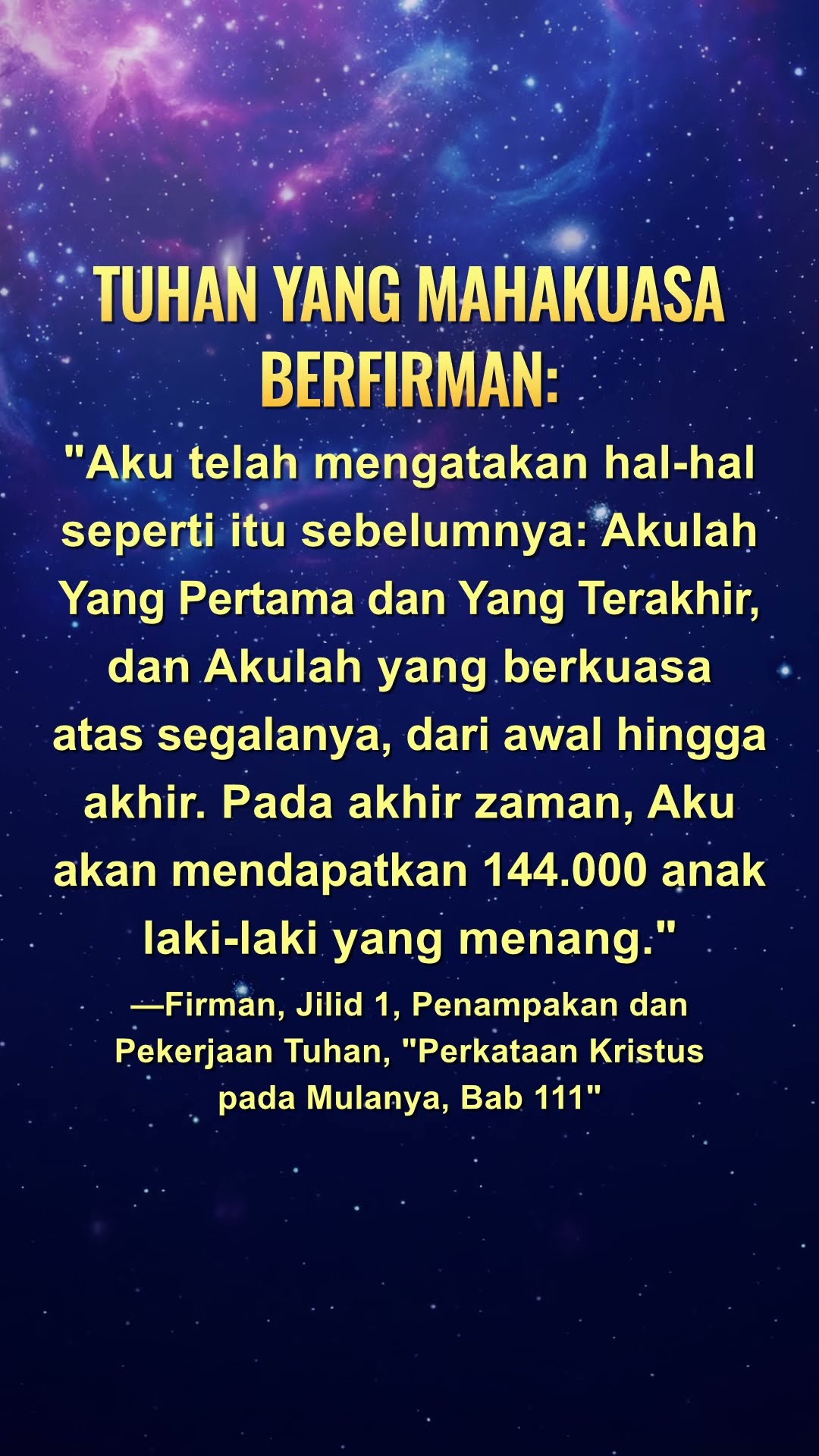 Jangan Lewatkan Apa yang Tuhan Firmankan kepada Kita