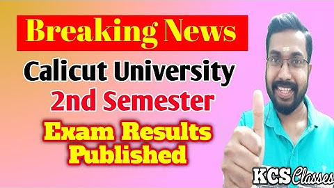 Calicut University 2nd Semester Exam Results Published
