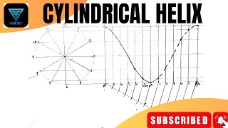 CYLINDRICAL HELIX drawing || Engineering drawing