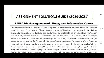 BLIE 226 Ignou Solved Assignment 2020-21