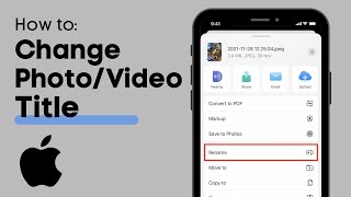 How To Change Title on iPhone Photos & Videos - Rename Pictures iOS