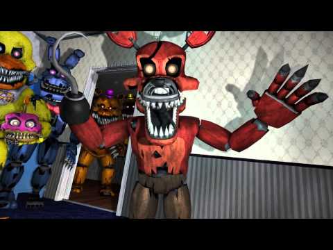 Фнаф 4 плюштрап vs кошмарных аниматроников (SFM)