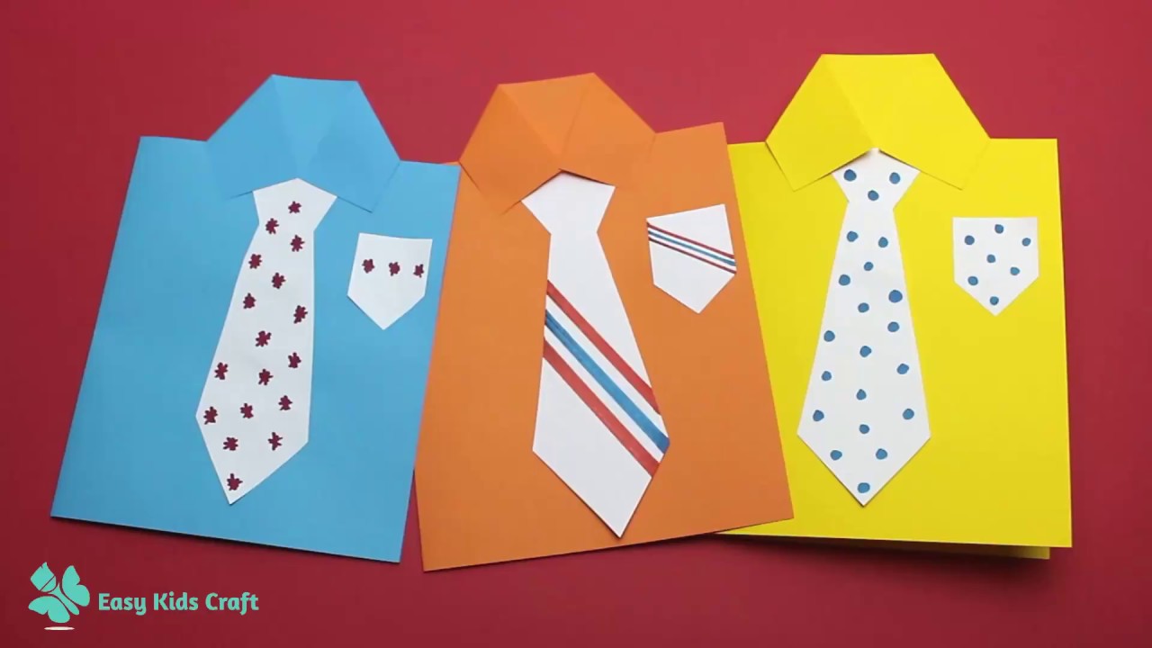 Shirt and Tie Card | Fathers Day Card Idea - YouTube
