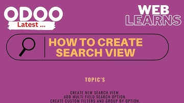How to Create a Search View in Odoo