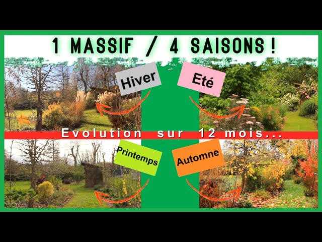 1 massif / 4 saisons ! - 12 mois dans la vie d'un jardin - Episode 01 -  YouTube