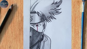 How to draw Kakashi Hatake | Naruto Drawing Tutorial step by step | Easy Anime Drawing.