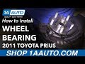 How to Replace Front Wheel Bearing Hub Assembly 2010-15 Toyota Prius